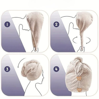 Asciugamano capelli in microfibra