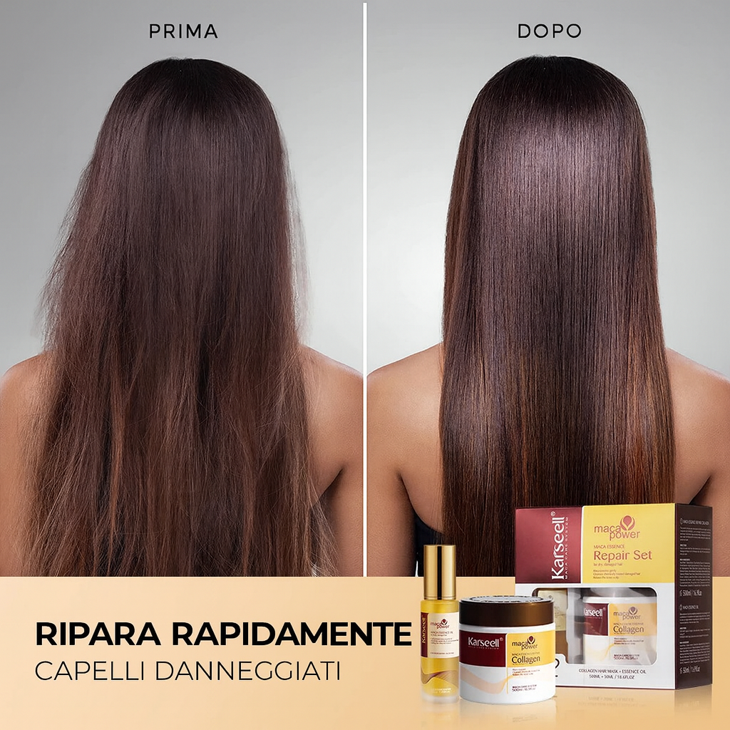 Kit Trattamento Karseell – Capelli Secchi, Danneggiati e Trattati Chimicamente