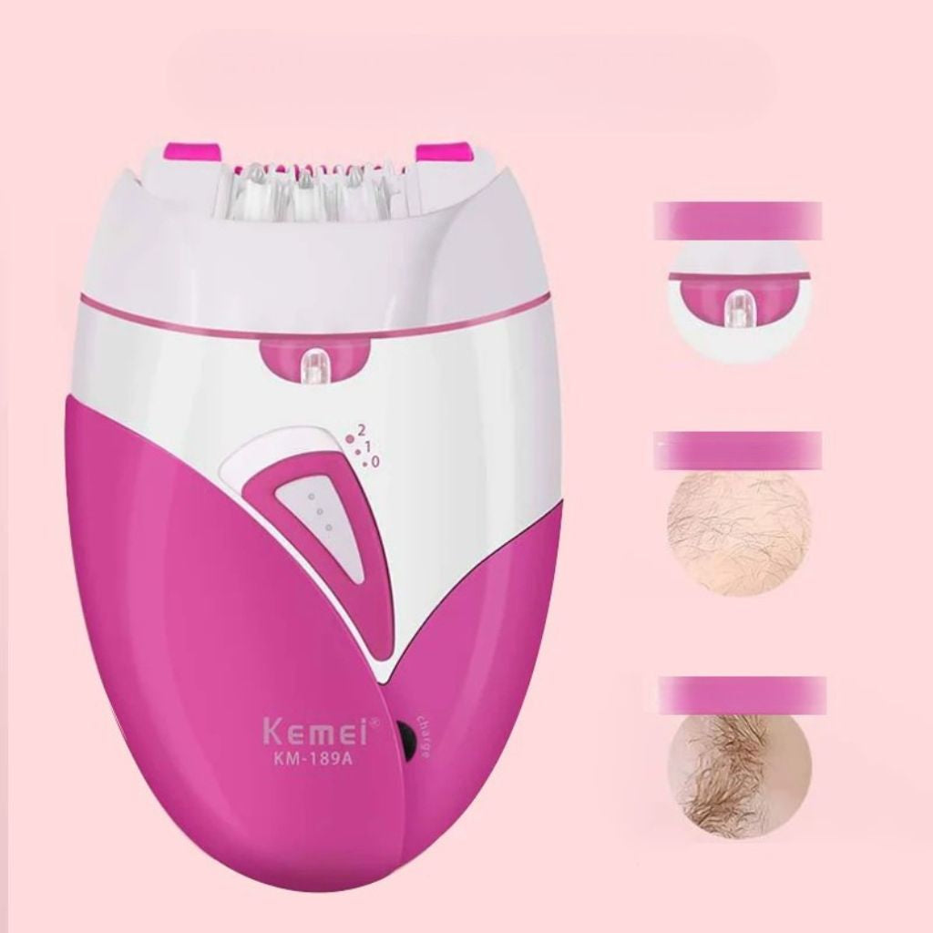 Epilatore Elettrico Ricaricabile Donna Kemei - Viso, corpo, bikini, ascelle, gambe