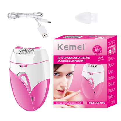 Epilatore Elettrico Ricaricabile Donna Kemei - Viso, corpo, bikini, ascelle, gambe