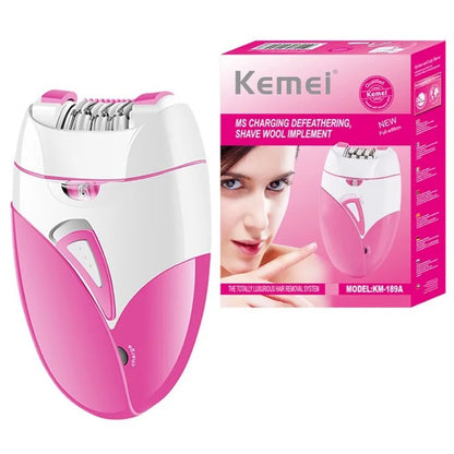 Epilatore Elettrico Ricaricabile Donna Kemei - Viso, corpo, bikini, ascelle, gambe
