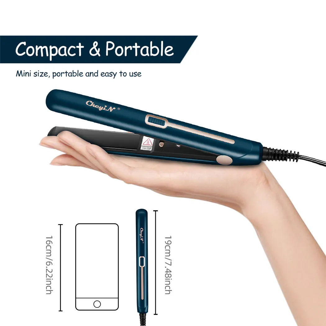Mini Piastra per capelli portatile - ckeyin 2 in 1- Lisci o ondulati