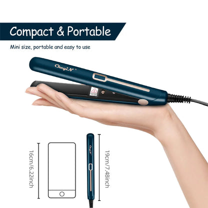 Mini Piastra per capelli portatile - ckeyin 2 in 1- Lisci o ondulati