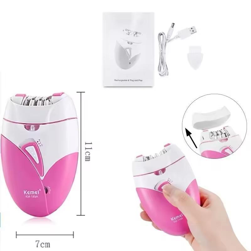 Epilatore Elettrico Ricaricabile Donna Kemei - Viso, corpo, bikini, ascelle, gambe